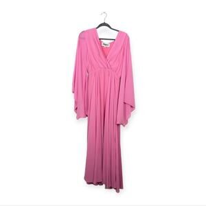 Meghan Los Angeles Pink Sunset Kimono Sleeve Midi Dress